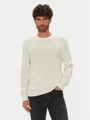 Swetry męskie - Calvin Klein Sweter LV040BM343 Écru Regular Fit - miniaturka - grafika 1
