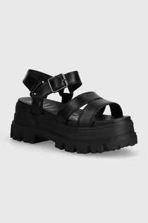 Sandały damskie - Buffalo sandały Aspha Ts Sandal damskie kolor czarny na platformie 1602188.BLK - grafika 1
