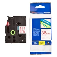 Papier do drukarek - Taśma zamiennik Brother TZ-262 / TZe-262, 36mm x 8m, czerwony druk / biały podkład - miniaturka - grafika 1