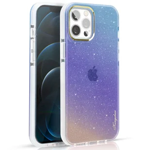Kingxbar Ombre Series kolorowe brokatowe etui do iPhone 13 Pro niebieskofioletowy - Etui i futerały do telefonów - miniaturka - grafika 1