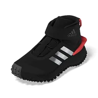 Buty dla chłopców - adidas Unisex Fortatrail EL K Shoes-Low (Non Football), Core Black Silver Met Bright Red, 40 EU - miniaturka - grafika 1