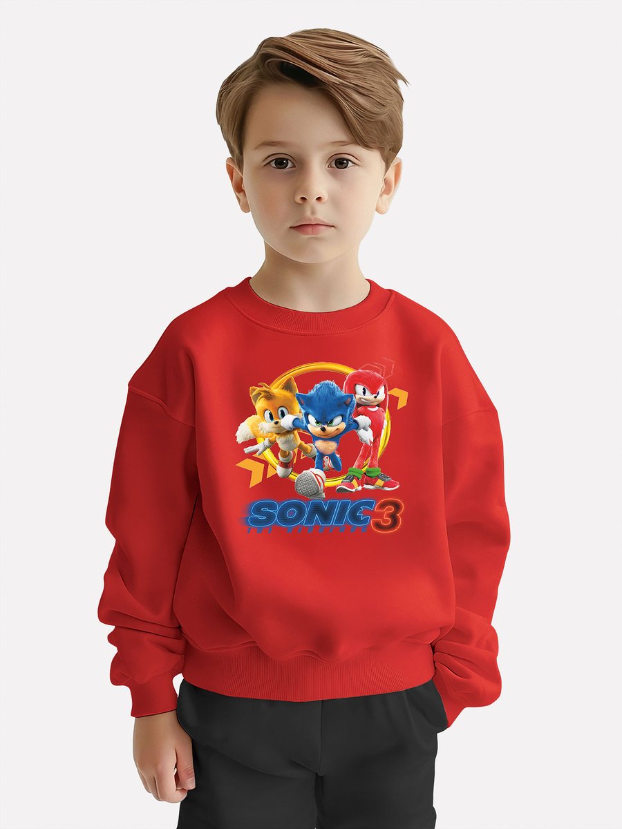 BLUZA DZIECIĘCA SONIC 3 104 MŁODZIEŻOWA WZORY PREZENT JAKOŚĆ