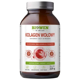 Biowen Kolagen Wołowy, 225 g - Stawy, mięśnie, kości - miniaturka - grafika 1