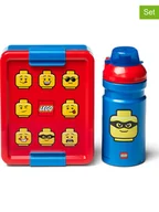 Sztućce dla dzieci - LEGO 2-częściowy zestaw "Iconic" w kolorze niebiesko-czerwonym na lunch - miniaturka - grafika 1