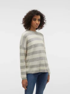 Vero Moda Sweter w kolorze szaro-kremowym - Swetry damskie - miniaturka - grafika 1