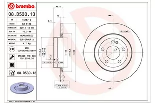 BREMBO 08.D530.13 08.D530.13 - Tarcze hamulcowe - miniaturka - grafika 1