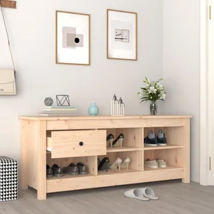 Lumarko Szafka na buty, 110x38x45,5 cm, lite drewno sosnowe - Szafki na buty - miniaturka - grafika 7
