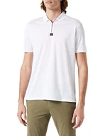 Koszulki męskie - HUGO Męska koszulka polo Deresom223, Open White127, XL, Open White127, XL - miniaturka - grafika 1