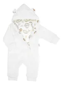 Kombinezony dla dzieci - Chłopięcy kombinezon welurowy z podszewką kremowy Nicol r.74 - miniaturka - grafika 1