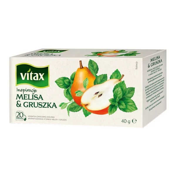 Vitax BAHLSEN Herbata ziołowo-owocowa Inspirations Melisa Gruszka 40g(20 torebek