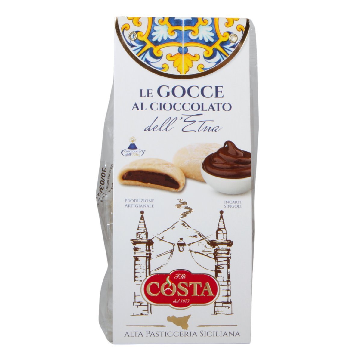 COSTA DOLCI Włoskie Kruche Ciastka z Kremem Czekoladowym Sycylia 120g