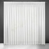 Firany - Firana Gotowa Na Taśmie, 400X250, Biała Gładka, Fwb-01 - miniaturka - grafika 1