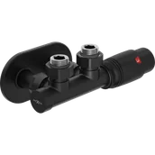 Zawory i kraniki - Mexen G00 zestaw termostatyczny kątowy z maskownicą R, Duplex, DN50, czarny - W907-900-905-70 - miniaturka - grafika 1