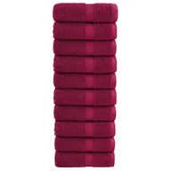 Ręczniki - vidaXL Ręczniczki premium, 10 szt., bordo, 30x30 cm, 600 g/m2, bawełna - miniaturka - grafika 1