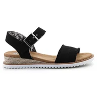 Sandały damskie - Buty Sandały Skechers Espadryle Bobs Adobe Princess 113541-BLK czarne - miniaturka - grafika 1