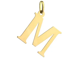 Złota przywieszka 585 LITERKA M duża - Wisiorki - miniaturka - grafika 1