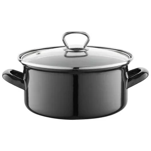 Fl1 GARNEK EMALIOWANY PROSTY NISKI METALICO Z/P 20CM 2,9L 000-GAR-20LOWMETALICO + 000-GAR-20LOWMETALICO - Garnki - miniaturka - grafika 1
