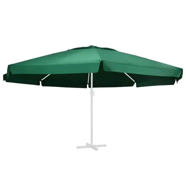 Zamienna czasza parasola ogrodowego 600 cm, zielona, 100% poliester