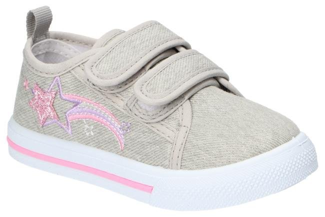AMERICAN CLUB TEN139 KAPCIE TRAMPKI DZIECIĘCE WKŁADKA SKÓRZANA NA RZEP GREY 24