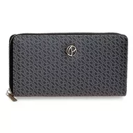 Portfele - Pepe Jeans Megan Portfel na karty Czarny 19,5x10x2 cms Skóra syntetyczna, czarny, Talla única, Portfel z wizytówką - miniaturka - grafika 1