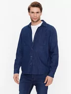 Koszule męskie - Sisley Koszula jeansowa 5FV6SQ017 Granatowy Regular Fit - miniaturka - grafika 1