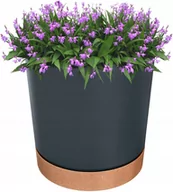 Donice - Doniczka Z Podstawką Tubo Pm Śr.18 cm- Antracytowa - miniaturka - grafika 1