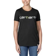 Koszulki i topy damskie - Koszulka bawełniana damska Carhartt Lightweight Multi Color Logo - miniaturka - grafika 1