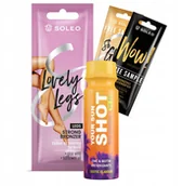 Balsamy i kremy do opalania - Soleo Lovely Legs 3x10ml Mocny Bronzer Do Opalania Nóg + Gratisy - miniaturka - grafika 1