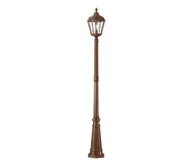 Lampy ogrodowe - Redo 9662 - Lampa zewnętrzna ESSEN 1xE27/70W/230V 221,5 cm IP44 brązowa/patyna - miniaturka - grafika 1