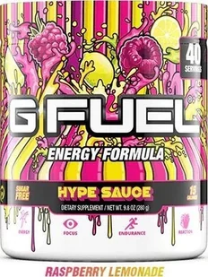 GFuel Suplement na koncentrację i pobudzenie - Hype Sauce Raspberry Lemonade - Produkty energetyczne i izotoniki - miniaturka - grafika 1