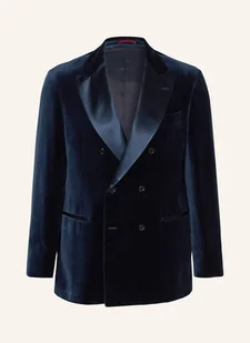 Brunello Cucinelli Marynarka Smokingowa Regular Fit Z Aksamitu Z Dodatkiem Jedwabiu blau - Moda i Uroda OUTLET - miniaturka - grafika 1