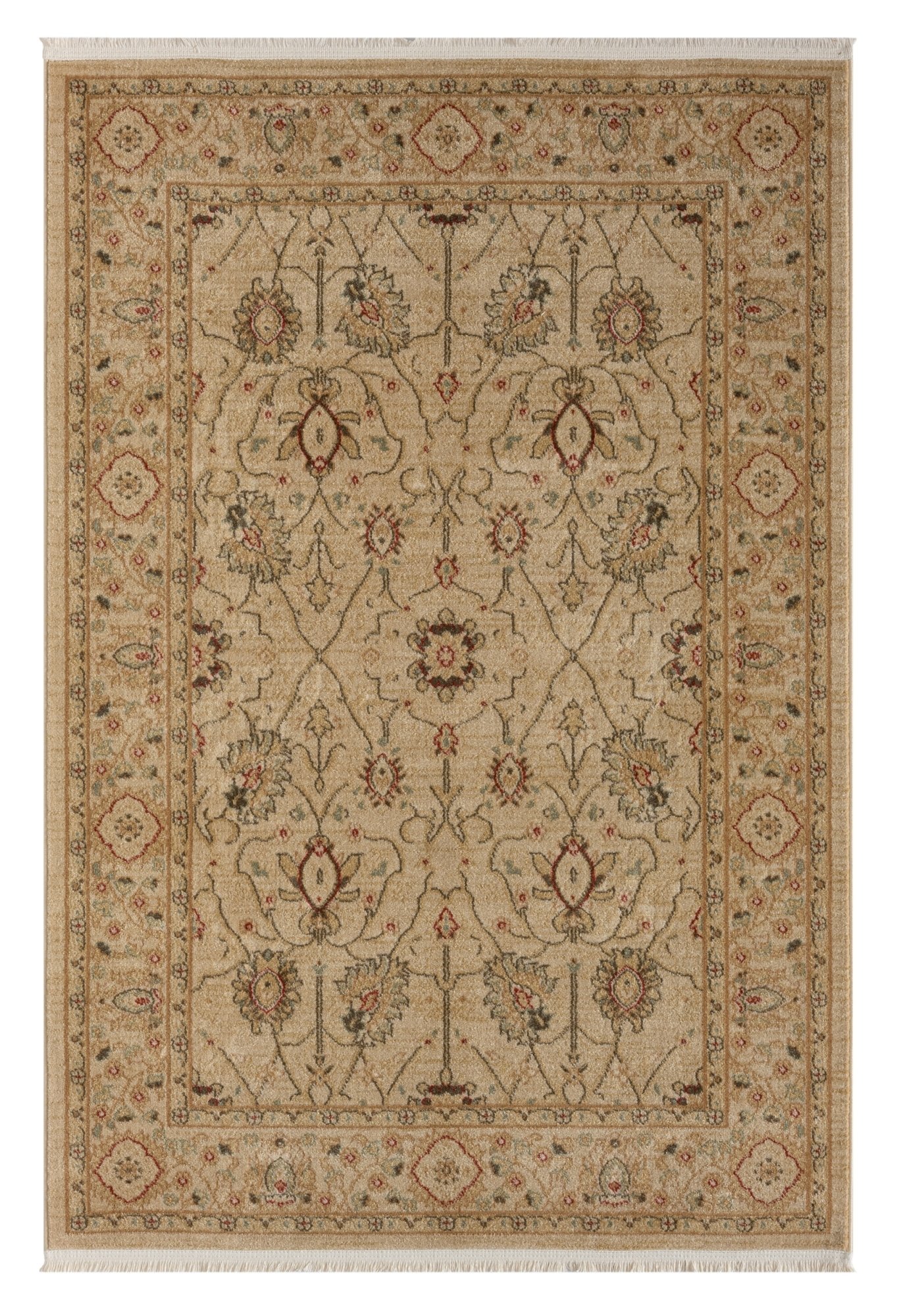 Dywan MY-RUG, dywan z krótkim włosiem Ben 2, 200x140, orientalny wygląd, szlachetny połysk, złoty, klasyczny wzór, prostokątny