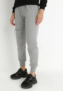 Szare Spodnie Dresowe Crowen - Spodnie damskie - miniaturka - grafika 1