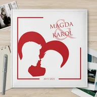 Albumy fotograficzne - Duży album na zdjęcia z nadrukiem dla pary na ślub rocznicę par - miniaturka - grafika 1