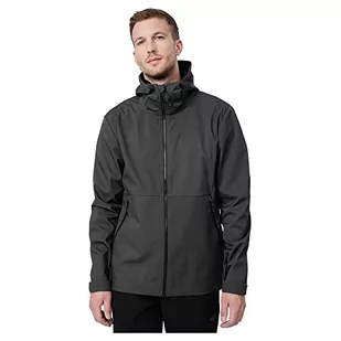 4F Kurtka męska Softshell, DARK GREY, XXL - Kurtki męskie - miniaturka - grafika 1