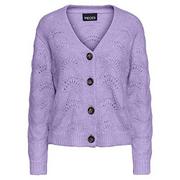 Swetry damskie - PIECES LPBIBBI LS Knit Kardigan TW NOOS BC, Purple Rose, 122/128 cm - miniaturka - grafika 1
