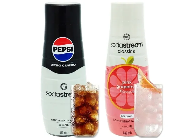 2x Syrop Koncentrat Zero Cukru Do Saturatora Sodastream 9l Napoju Z 440ml