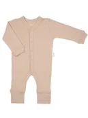 Pajacyki dla niemowląt - Niemowlęcy pajacyk bawełniany beżowy Nicol r.74 - miniaturka - grafika 1