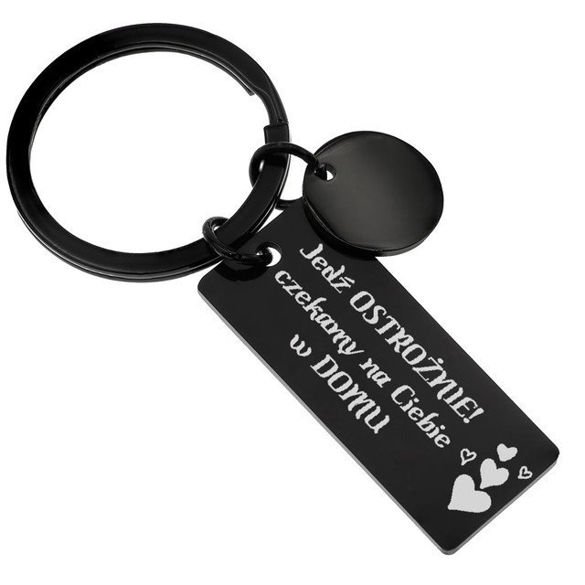 Brelok do kluczy Z GRAWEREM stal 316L