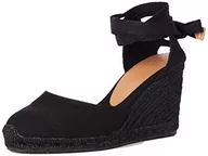 Espadryle damskie - Castañer Damskie espadryle C/8/001, Carina, czarny - czarny - 36 EU - miniaturka - grafika 1