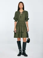 Sukienki - BIG STAR Sukienka w kolorze khaki - miniaturka - grafika 1