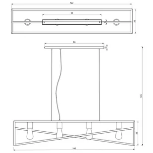 Żyrandol Scarlett, 4-punktowy, czarny - Lampy sufitowe - miniaturka - grafika 2