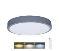 Lampy sufitowe - Solight WO8001 - Oświetlenie ściemnialne LED GREY LED/48W/230V 3000-6500K śr. 38 cm + pilot - miniaturka - grafika 1