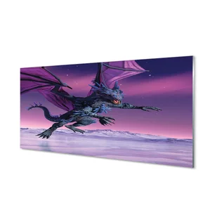 Panel szkło hartowane Smok kolorowe niebo 120x60 - Tablice i flipcharty - miniaturka - grafika 1