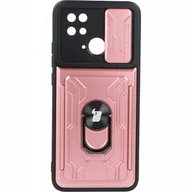 Etui i futerały do telefonów - Bizon Etui Case CamShield Card Slot Ring Xiaomi Redmi 10C jasnoróżowe BCCSCSRR10CLPN - miniaturka - grafika 1