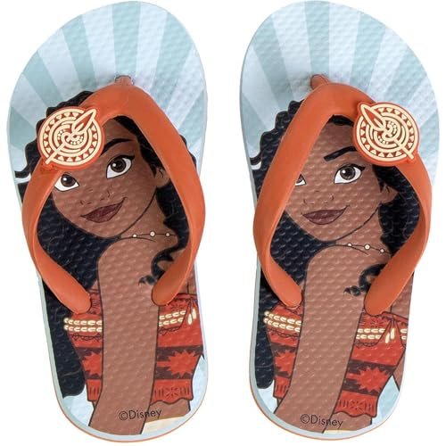 CERDÁ LIFE'S LITTLE MOMENTS Klapki dziecięce wygodne antypoślizgowe sandały Moana zabawny design, Jasnoniebieski, 26/27 EU