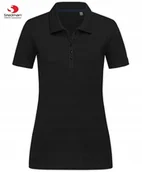Koszulki i topy damskie - Damska Koszulka POLO Bez Nadruku STEDMAN 9150 Wysoka Jakość CZARNA Roz: S - Stedman - miniaturka - grafika 1