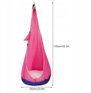 Place zabaw - KOKON Huśtawka OGRODOWA DOMOWA dla DZIECI FOTEL WISZĄCY Siedzisko Różowy HQ - miniaturka - grafika 1