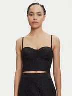 Koszulki i topy damskie - Guess Top W5YH42 WHD00 Czarny Regular Fit - miniaturka - grafika 1