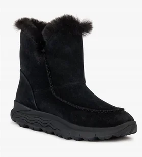 GEOX ŚNIEGOWCE DAMSKIE SKÓRZANE CZARNE WSUWANE 40 JJA - Śniegowce damskie - miniaturka - grafika 1